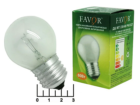 Лампа FAVOR  60W Е27 CL шарик 8109024