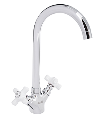 Смеситель для раковины RAIN Венера, высокий, керамические кран-буксы 1/2, латунь