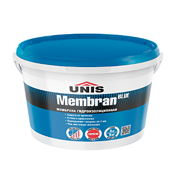 Эластичная полимерная гидроизоляция UNIS BLUE MEMBRANE 4кг