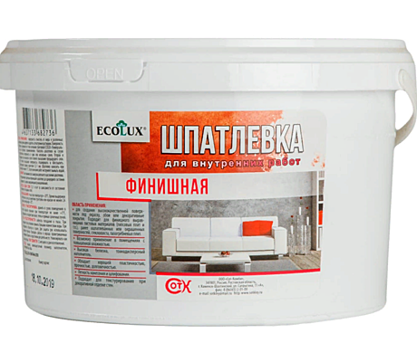 Шпатлевка финишная 1,5кг ECOLUX