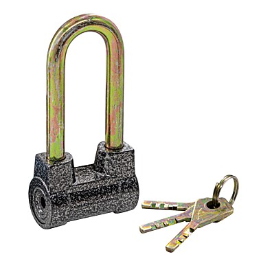 Замок навесной, алюминий 3 ключа, 53.6x28.5x39.7, удлиненная дужка 9,8мм 70-0-002