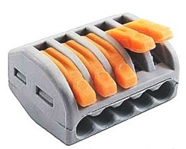 Клемма соединительная многоразовая 5-проводная Wago (0,08-2,5 /4/ мм²)