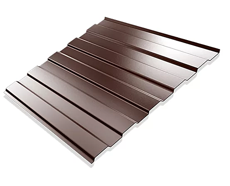 Профлист RAL 8017 1,2х500мм шоколад С8  0.4мм ДЛЯ КАРНИЗА (КОРОТКИЙ)