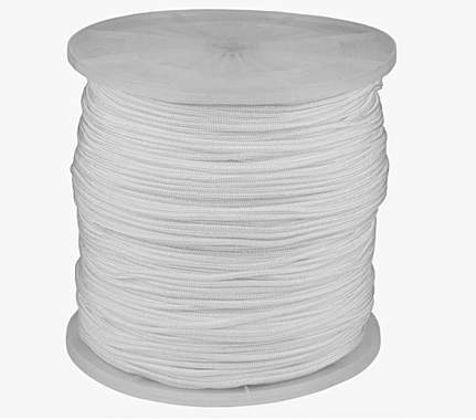 Шнур с сердечником 4мм 500м белый бобина (метражом)