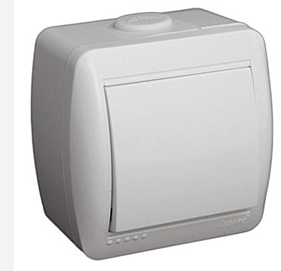 Выключатель Lezard ОП 1-кл. Ната 10А IP20 бел. 710-0200-100