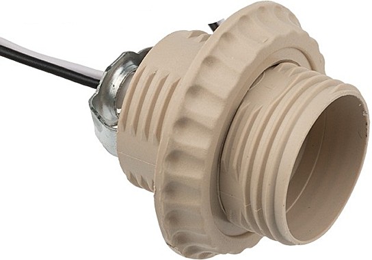 Патрон электрический E27 с проводом 20см белый Rexant 11-8875