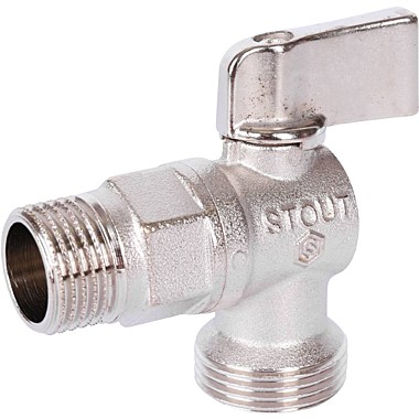 Шаровый кран угловой STOUT 1/2