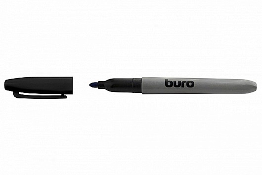 Маркер перманентный черный Buro, пулевидный, 2,5мм 1487302 