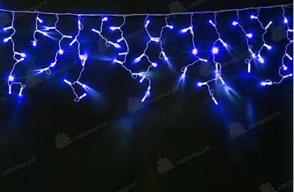 Гирлянда  св/д бахрома 120л 3х0,3/0,5м синяя 183-251