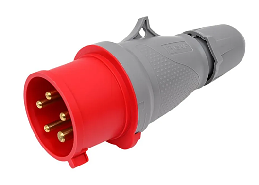 Вилка электрическая переносная EKF 025 32А 3Р+PE+N 380В IP44 ps-025-32-380