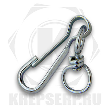 Карабин №50 плоск. витой с кольцом и вертушкой тип А