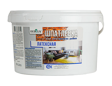Шпатлевка латексная 1,5кг Ecolux