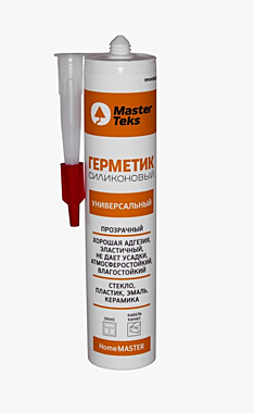 Герметик силиконовый MasterTeks Homemaster универсальный 260мл прозрачный