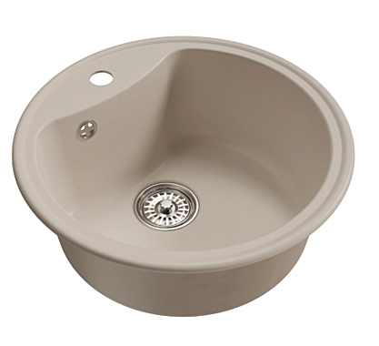 Мойка ML-GM09 круглая белая (331) 510мм глубина 190мм 551801