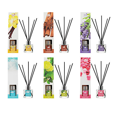 NEW GALAXY Ароматизатор диффузор, 40 мл., 6 ароматов (бабл гам,лаванда,океан,ваниль,корица,лайм)