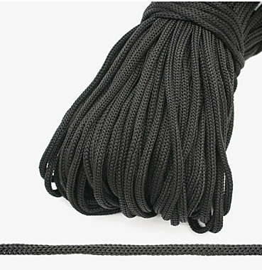 Шнур 7мм 10м черный