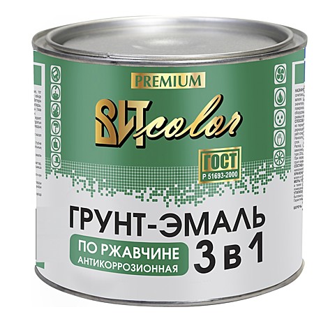 Грунт-эмаль по ржавчине 3в1 1,8кг серая ВИТ color 