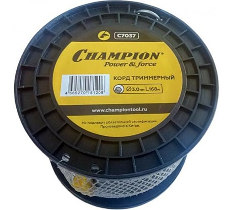 Леска для триммера CHAMPION Aluminium 3*168м (круглый) С7037