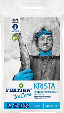 Антигололедная смесь 10кг от 0 до -18°C Icecare Krista Фертика