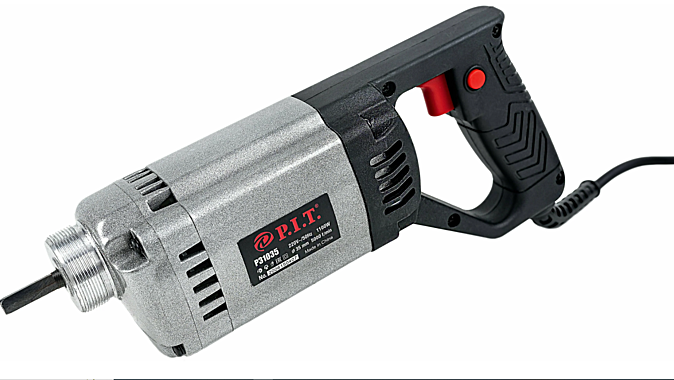 Вибратор электрический P.I.T. P31035 ручной для бетона (1100Вт, 1,5м длина булавы)