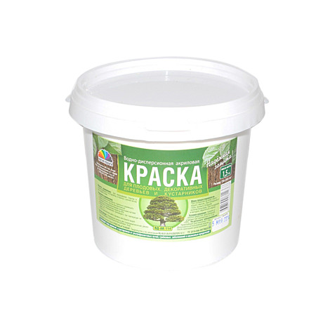 Краска ВД для садовых деревьев 1,5кг акриловая МАГИЯ РАДУГИ 