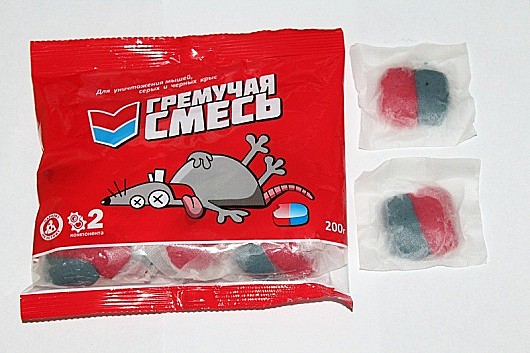 Приманка от грызунов брикет Гремучая смесь 200гр 