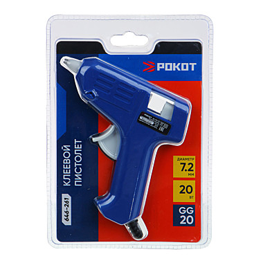 Пистолет для клея РОКОТ GG-20 20V + 2 стержня 646-261