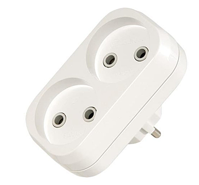 Тройник электрический MAKEL 2 гнезда б/з 10030