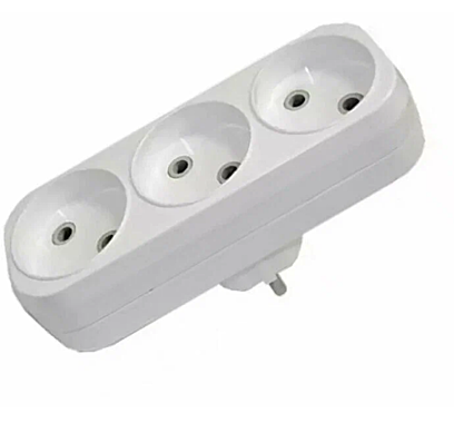 Тройник электрический MAKEL 3 гнезда б/з 10032