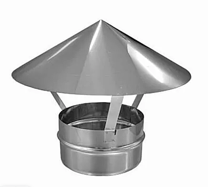 Зонт вентиляционный ф180 0,5мм нерж