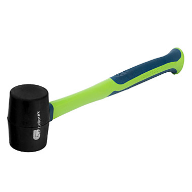 Киянка резиновая 450г черная резина фибергласовая рукоятка // Сибртех 11164