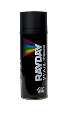 Краска-аэрозоль алкидная RAYDAY RD-052 черный матовый 520мл 