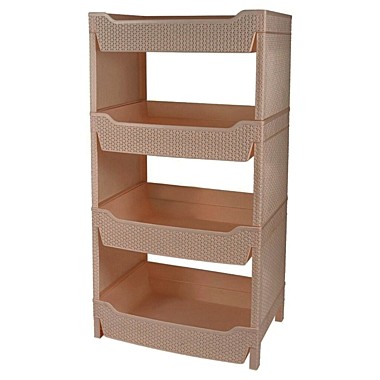 Этажерка пластик 4 секции Nature BQ3777 в ассортименте