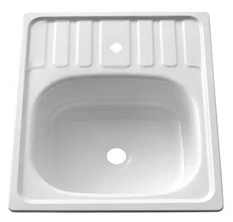 Мойка эмалированная 60х50см с кронштейнами г.Гомель 16,5см 513711