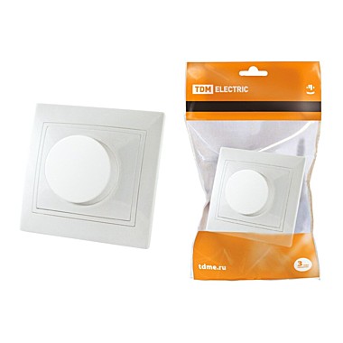 Выключатель-диммер TDM 600Вт белый ТАЙМЫР УТ099907690 SQ1814-0024