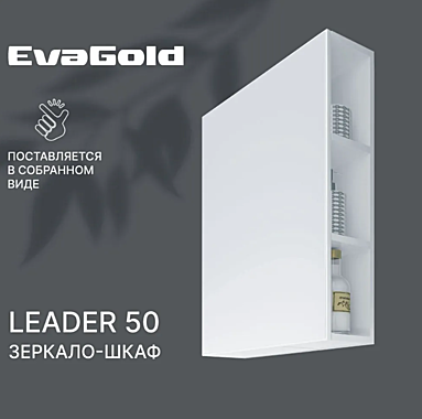Зеркало-шкаф LEADER 50 белый