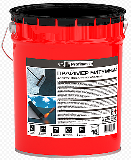Праймер битумный (грунтовка под мастику) 21,5л/16кг PROFIMAST