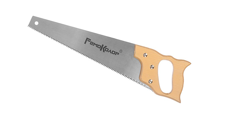 Ножовка по дереву 400 мм деревянная ручка линейка 42-3-240