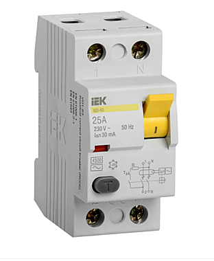 УЗО IEK 2п 25А 30мА ВД1-63 MDV10-2-025-030 2050700099