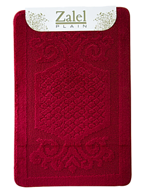 Набор ковриков 2пр в ванную комнату ZALEL 55х90мм бордовый