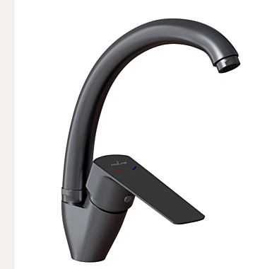 Смеситель для кухни MIXLINE ML15-032GR ГРАФИТ 35к выс.излив (без подводки) 556660